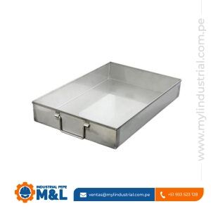 Bandeja de Metal 40x60x10 cm - Contenedor de Derrame Industrial en Acero Inoxidable