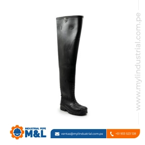 Bota Muslera Indecaucho: Calzado Industrial en Caucho Natural con Puntera de Acero
