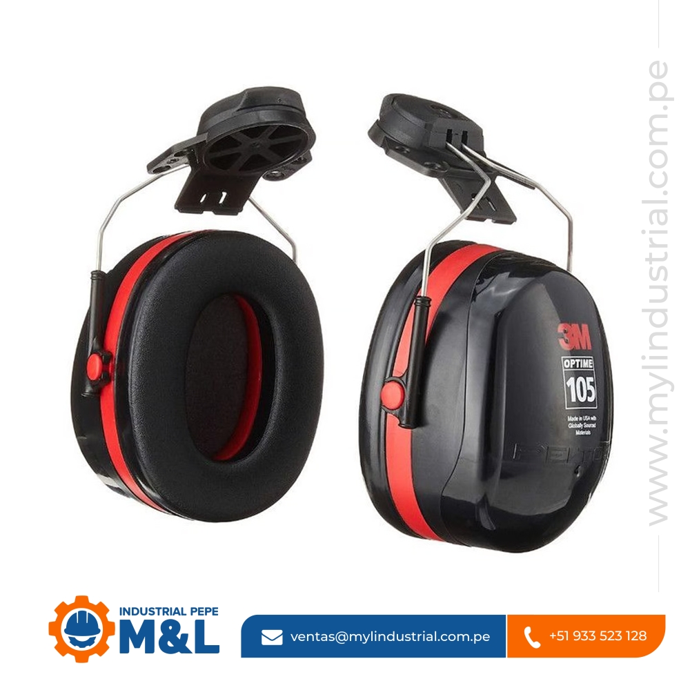 Orejera 3M Peltor Optime 105 - Protector Auditivo para Casco con NRR de 30 dB