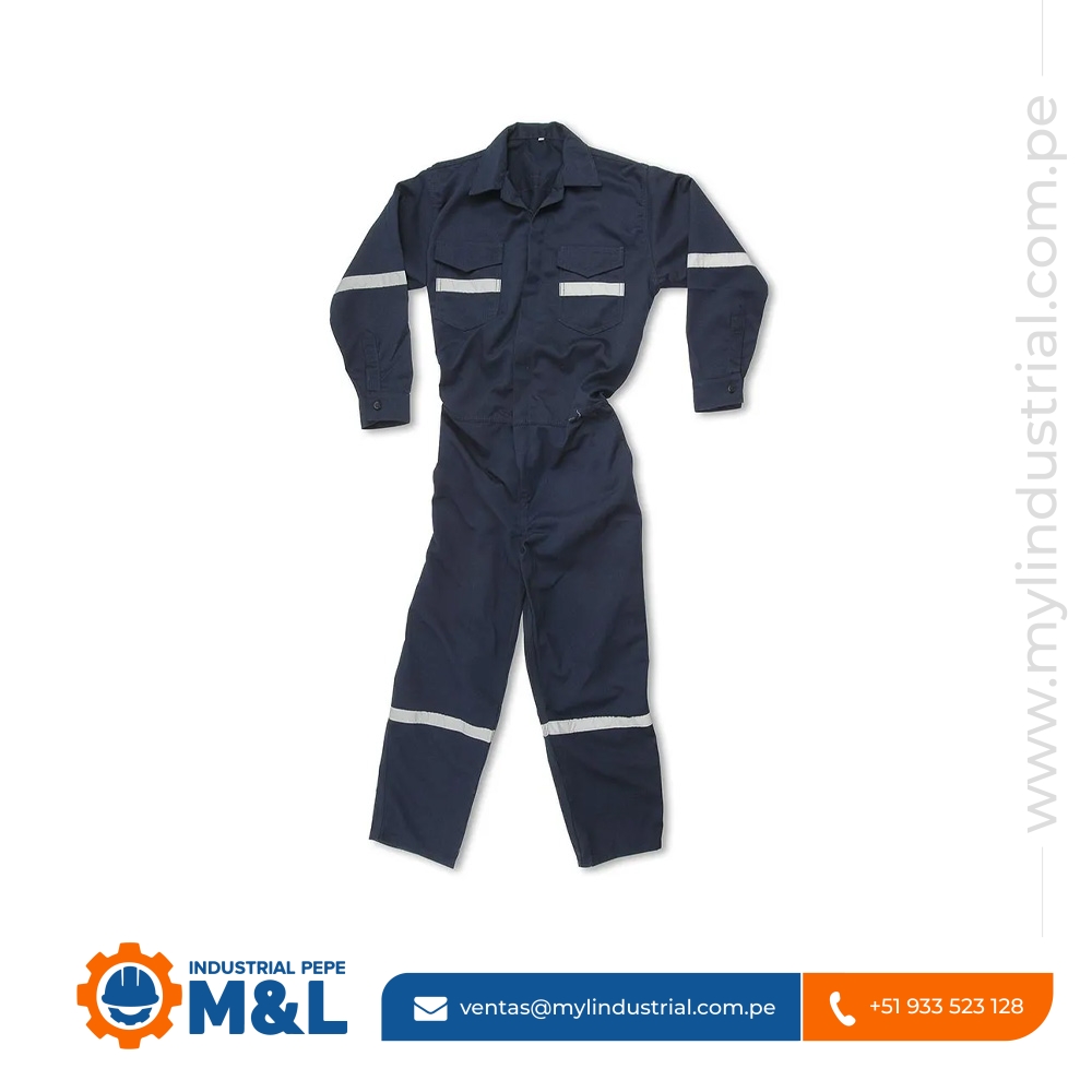 Overol de Protección Industrial Indumentaria de Dril con Cintas Reflectivas