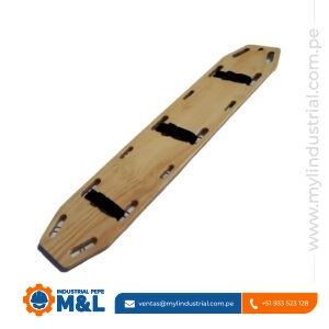 Camilla Rígida de Madera - Tabla Espinal de Emergencia para Inmovilización y Rescate