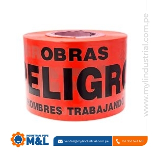 Cinta de Peligro para Obras Color Rojo 200 Metros