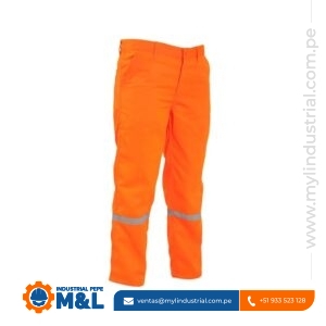 Pantalón de Seguridad Drill Naranja - Indumentaria de Alta Visibilidad con Cinta Reflectiva