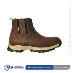 Bota Campera Corto Marron – Calzado de Cuero Industrial con Puntera de Protección